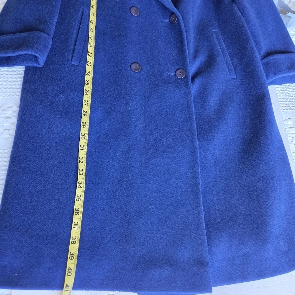 Vintage Alorna Double-Breasted Wool Blend Pea Coat - Picture 6 of 7